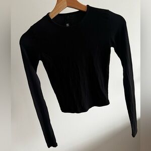 Skims Ribbed Long Sleeve Crop Top